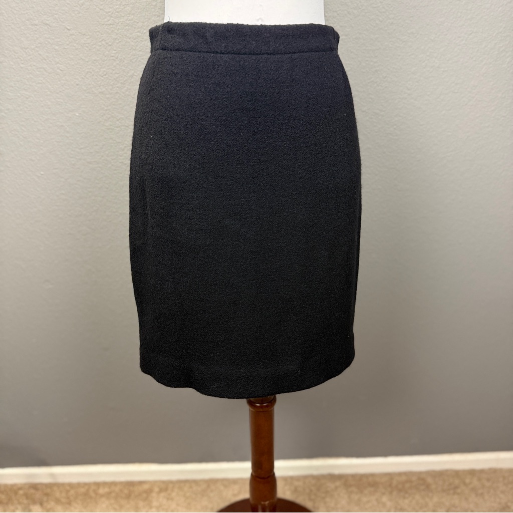 Missoni For Neiman Marcus Black Wool Blend Skirt Made In Italy Career Vtg Sz 46